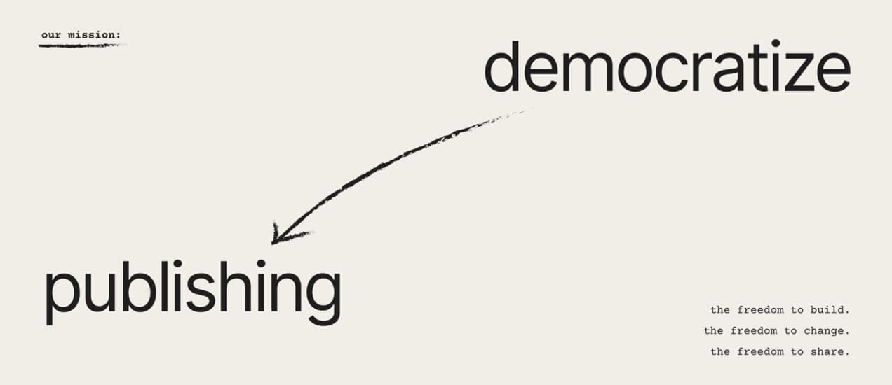 democratize publishing page