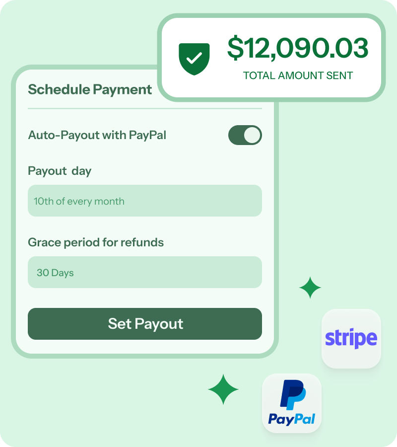 Automatic affiliate commission payouts with PayPal and Stripe