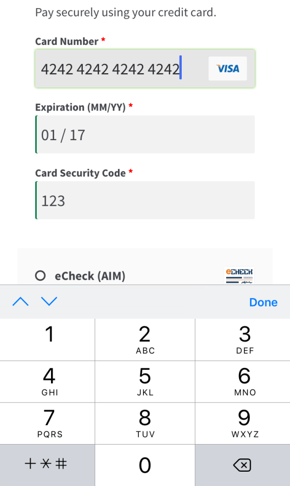 WooCommerce SkyVerge Payment Gateway mobile checkout form